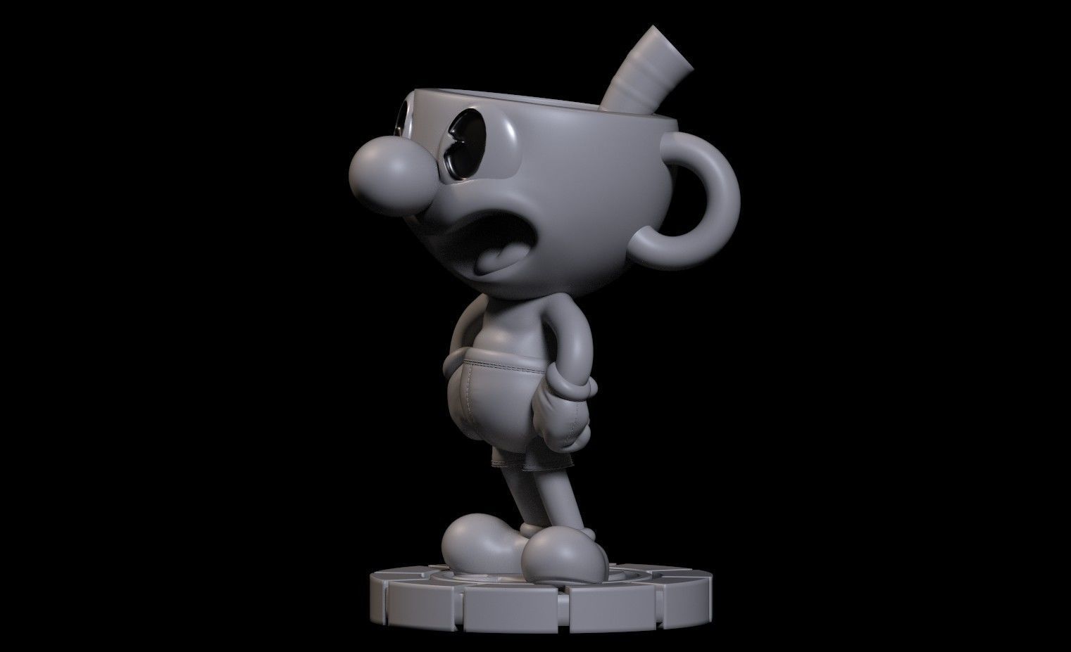 Fanart Mugman from cuphead - Statue 3D print model_2