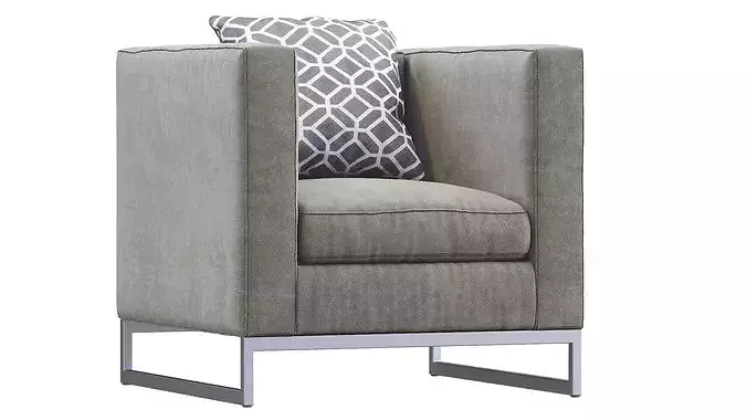 Armchair Batalha 3D model 7