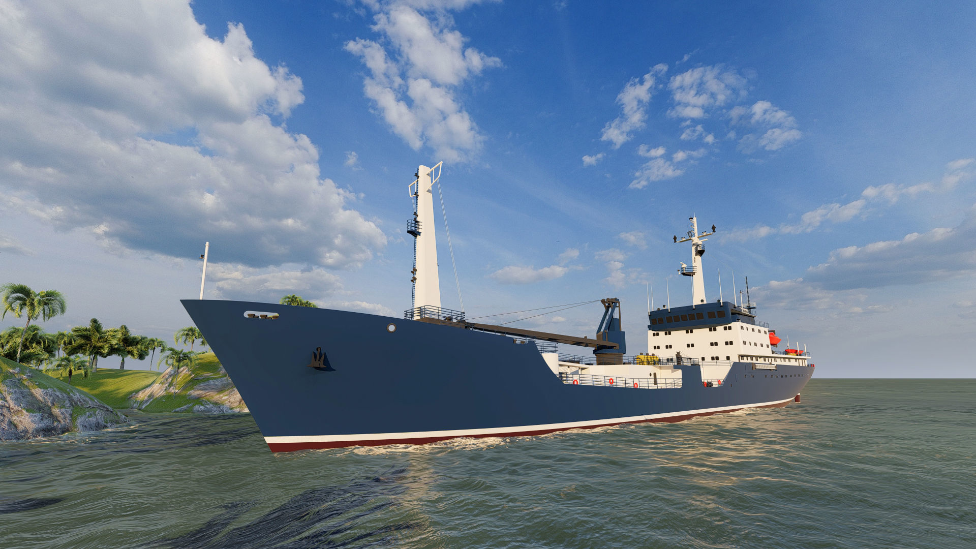  cargo ship marine model 3D model_1