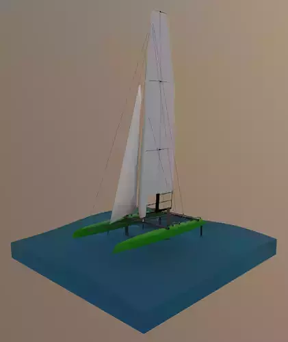 AC45 model 3D model catamaran 3D model