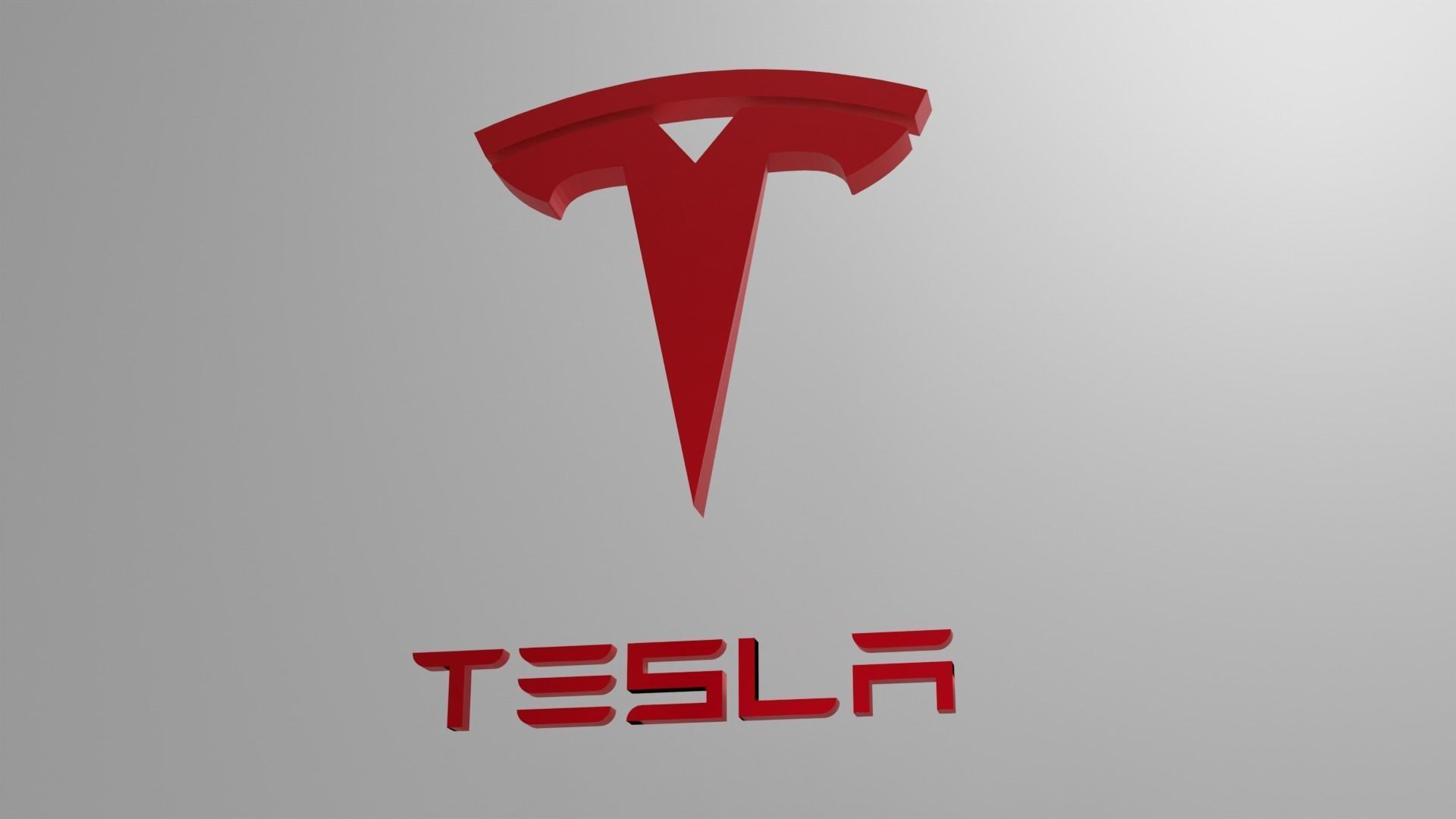 Tesla Logo Low-Poly 3D model 3D model_2