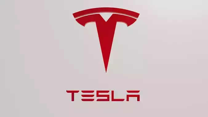 Tesla Logo Low-Poly 3D model 3D model