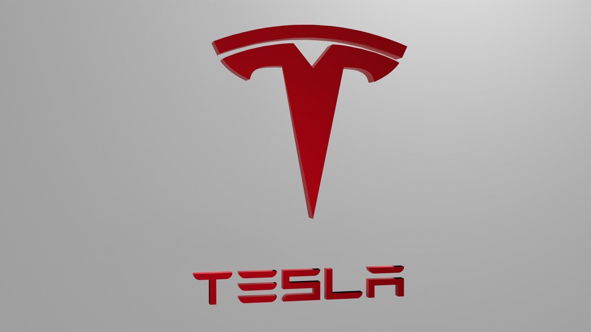 Tesla Logo Low-Poly 3D model 3D model_3
