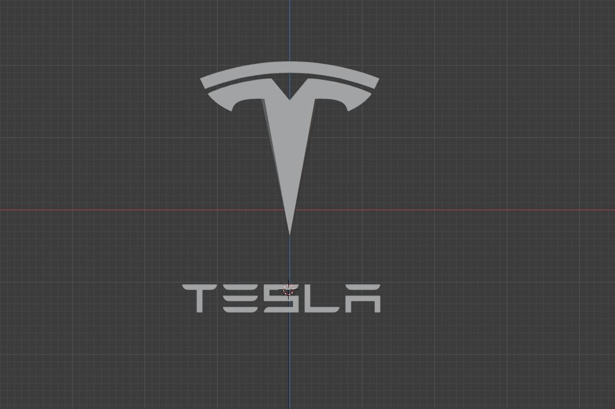 Tesla Logo Low-Poly 3D model 3D model_6