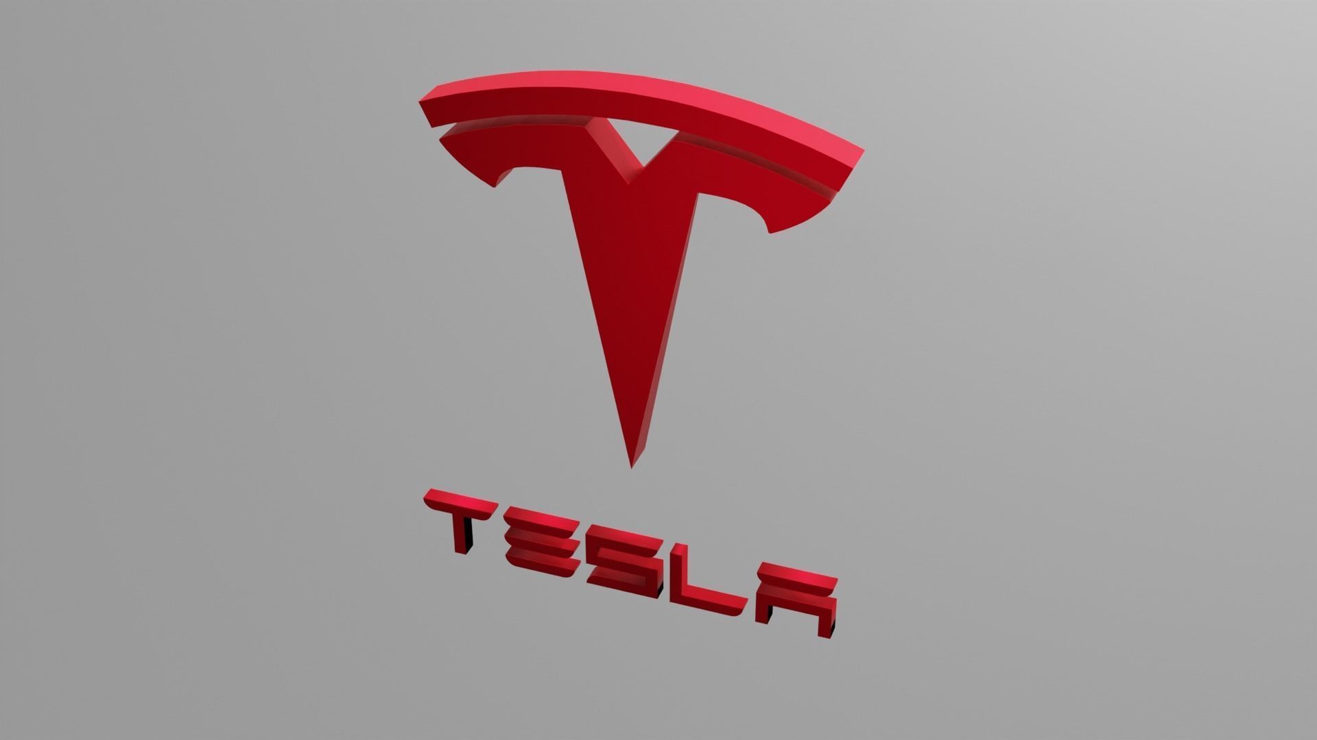 Tesla Logo Low-Poly 3D model 3D model_4