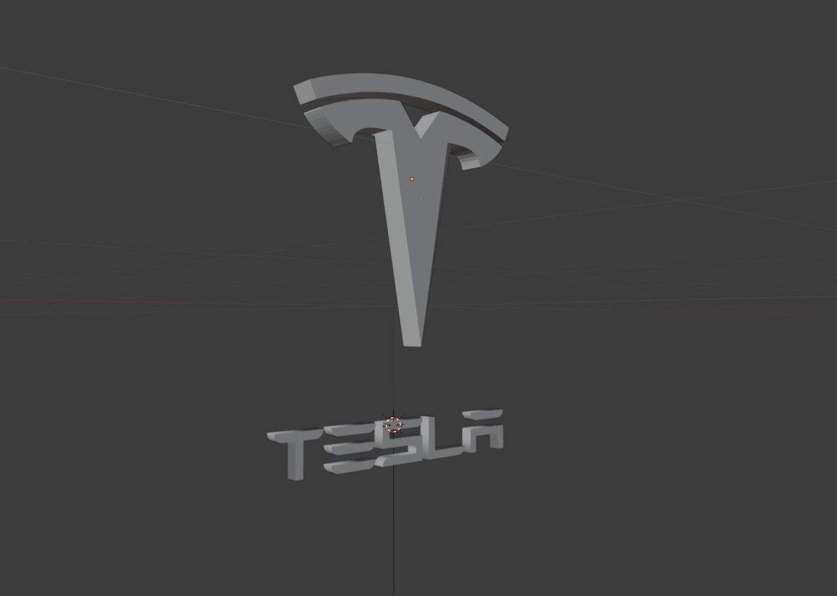 Tesla Logo Low-Poly 3D model 3D model_5