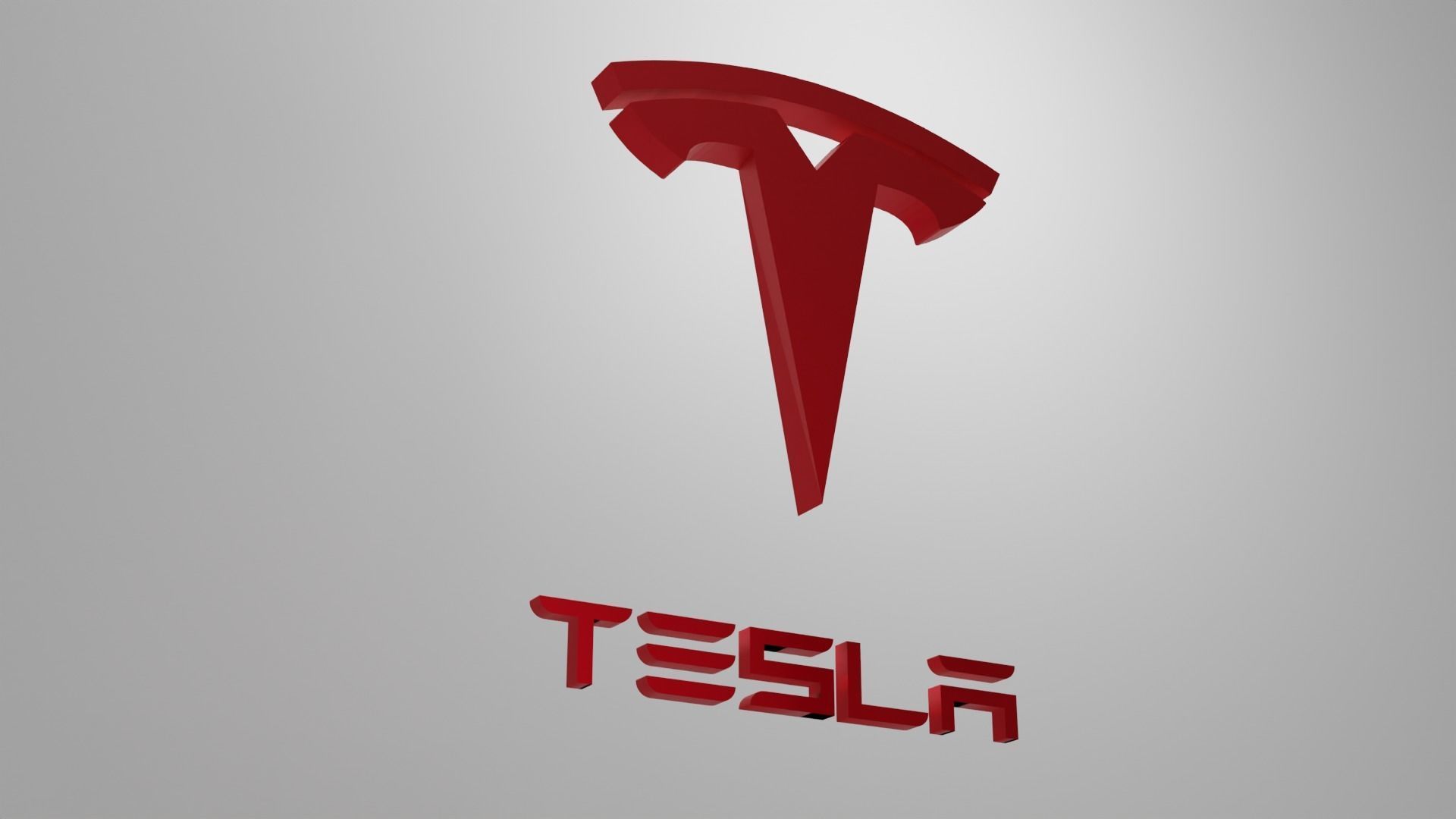 Tesla Logo Low-Poly 3D model 3D model_1