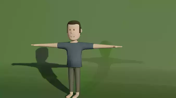 Simple stylized male character
