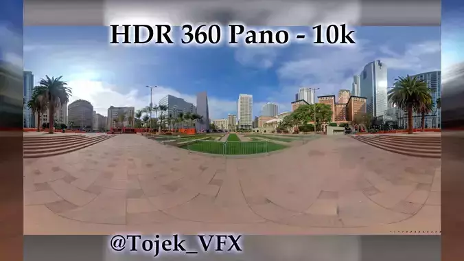 HDR 360 Panorama - DTLA - 57 Pershing Square North side