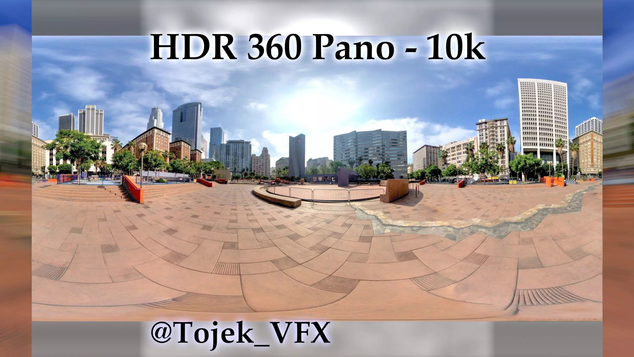 HDR 360 Panorama - DTLA - 71 Pershing Square SW corner 3D model_0