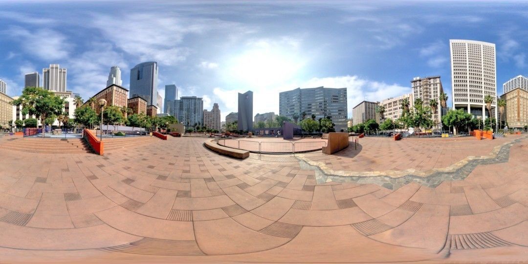 HDR 360 Panorama - DTLA - 71 Pershing Square SW corner 3D model_1