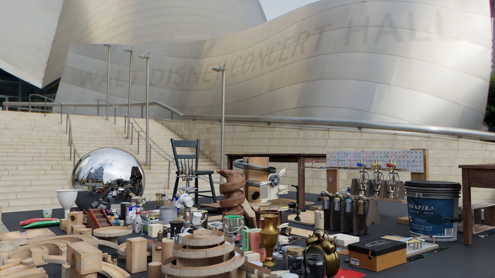 HDR 360 Panorama - DTLA - 71 Pershing Square SW corner 3D model_10