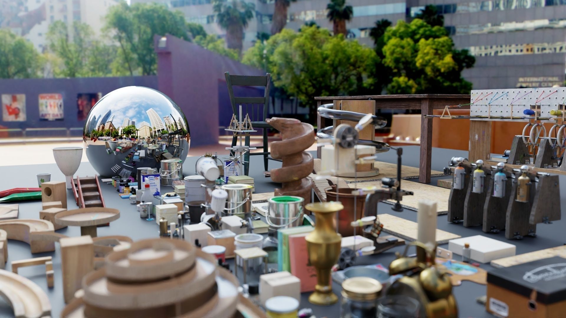 HDR 360 Panorama - DTLA - 71 Pershing Square SW corner 3D model_5