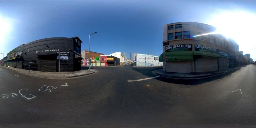 HDR 360 Panorama - DTLA - Corner of Wall and Boyd - Corner Plug Texture_1