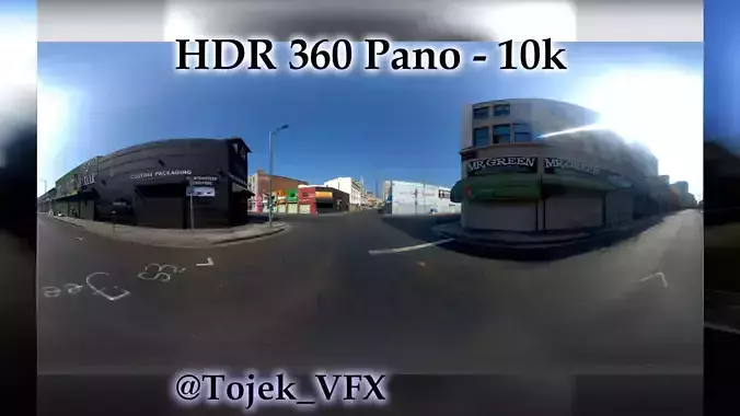 HDR 360 Panorama - DTLA - Corner of Wall and Boyd - Corner Plug