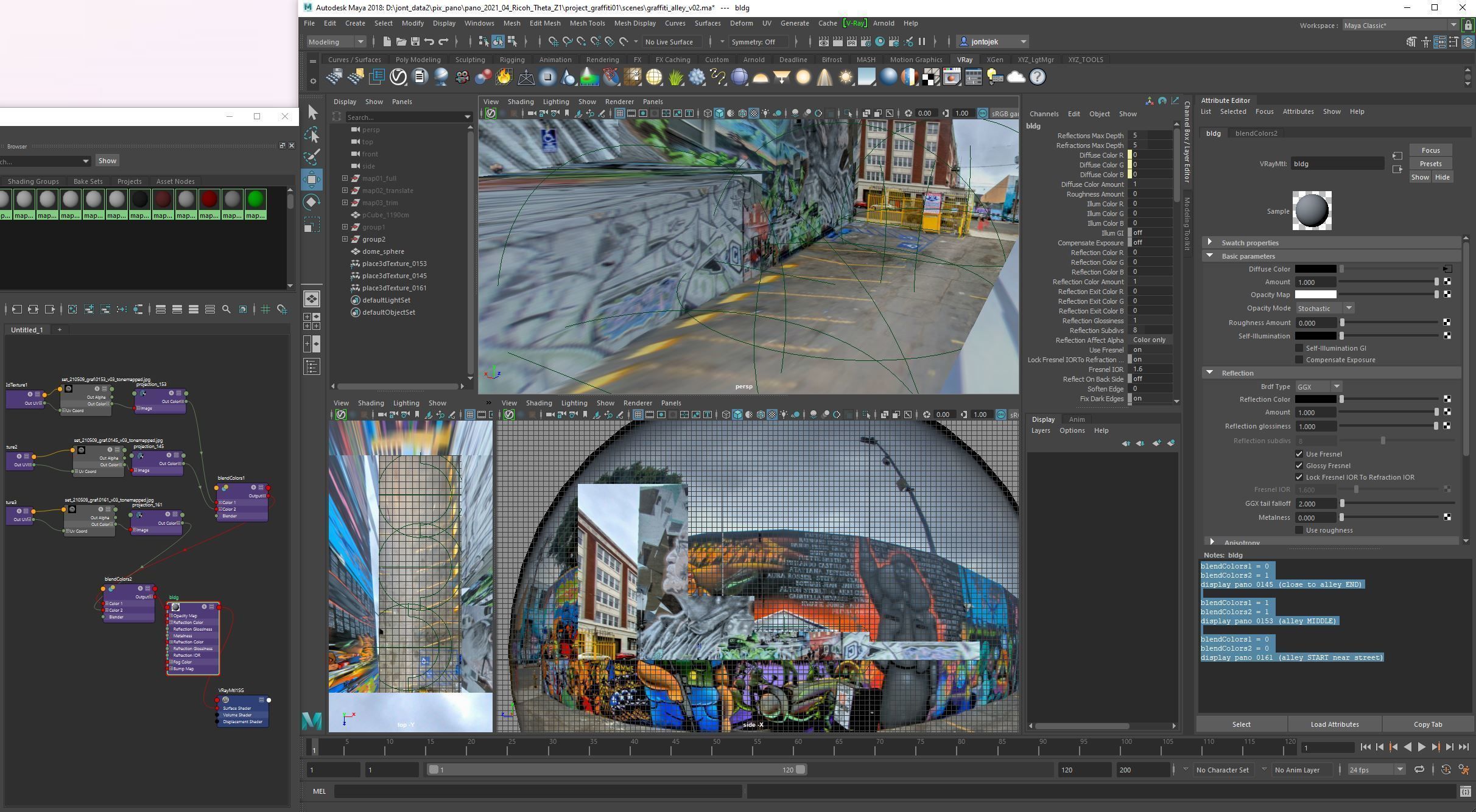 HDR 360 Panos PLUS 3D model of DTLA Arts District Graffiti alley 3D model_1
