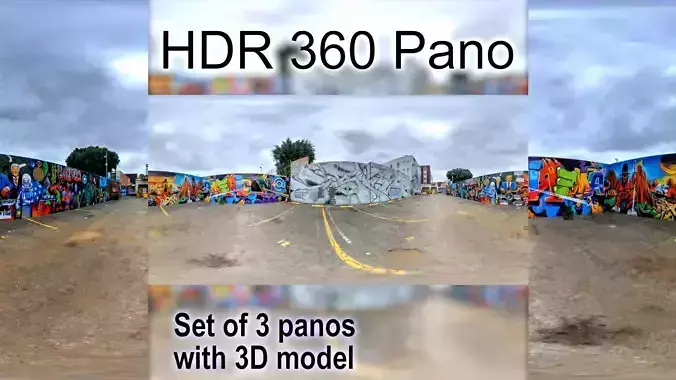 HDR 360 Panos PLUS 3D model of DTLA Arts District Graffiti alley 3D model HDR 360 Panos PLUS 3D model of DTLA Arts District Graffiti alley 3D model