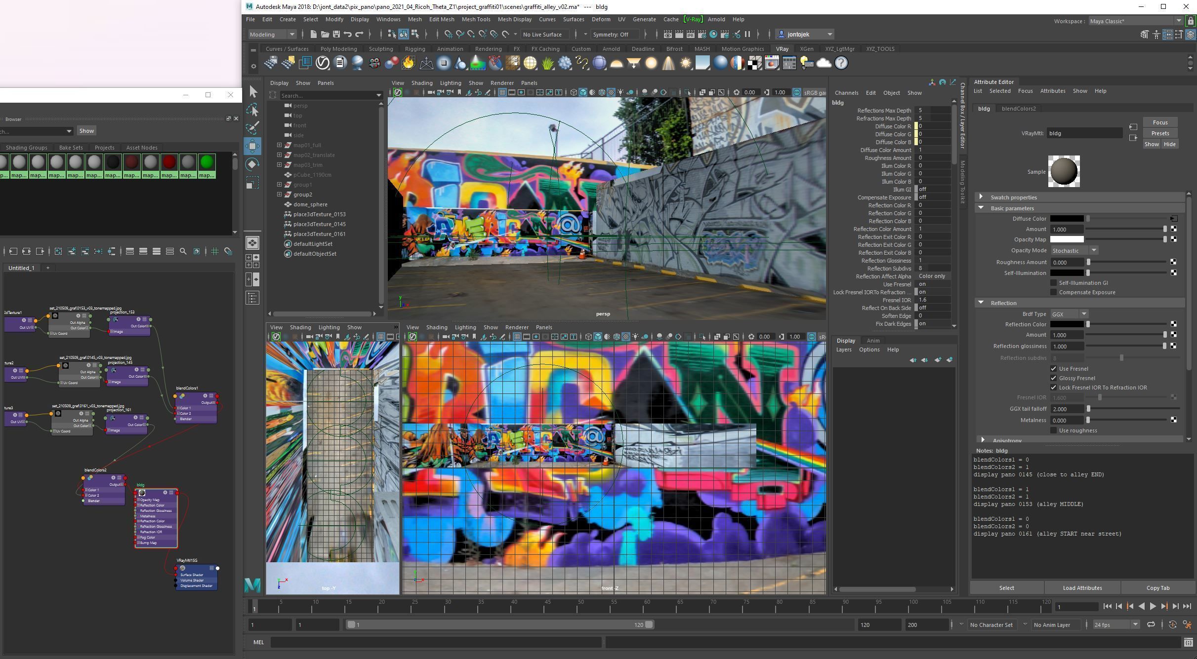 HDR 360 Panos PLUS 3D model of DTLA Arts District Graffiti alley 3D model_4