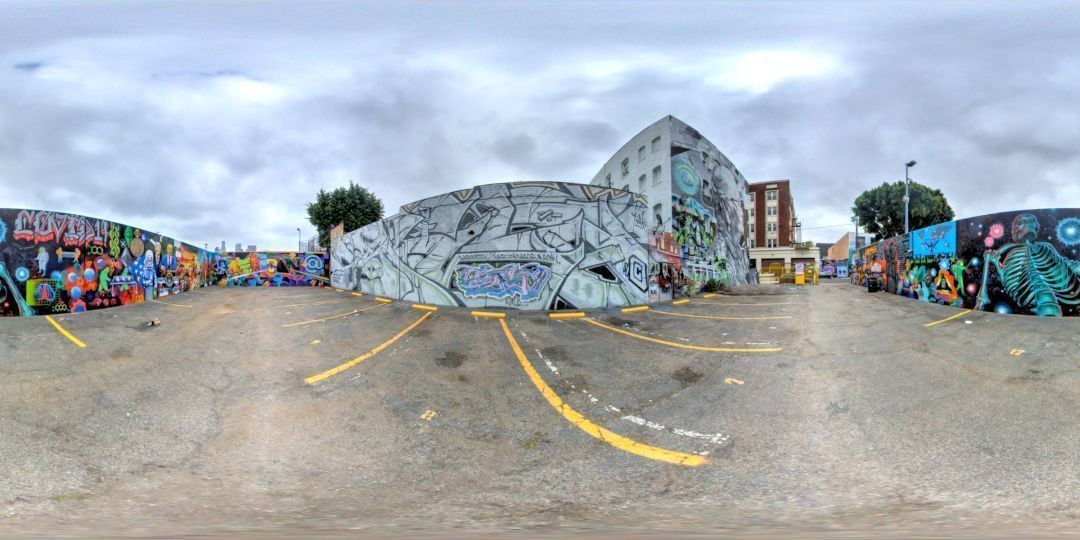 HDR 360 Panos PLUS 3D model of DTLA Arts District Graffiti alley 3D model_6
