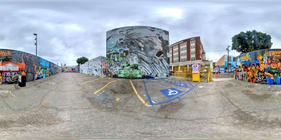 HDR 360 Panos PLUS 3D model of DTLA Arts District Graffiti alley 3D model_7