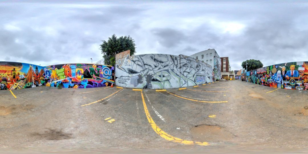 HDR 360 Panos PLUS 3D model of DTLA Arts District Graffiti alley 3D model_5