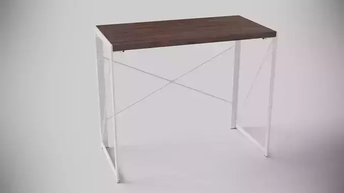 desk Versa Brown Folding Metal Wood 45 X 74 X 90 Cm