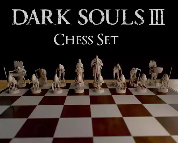 Dark Souls Inspired Chess Set 3D print model