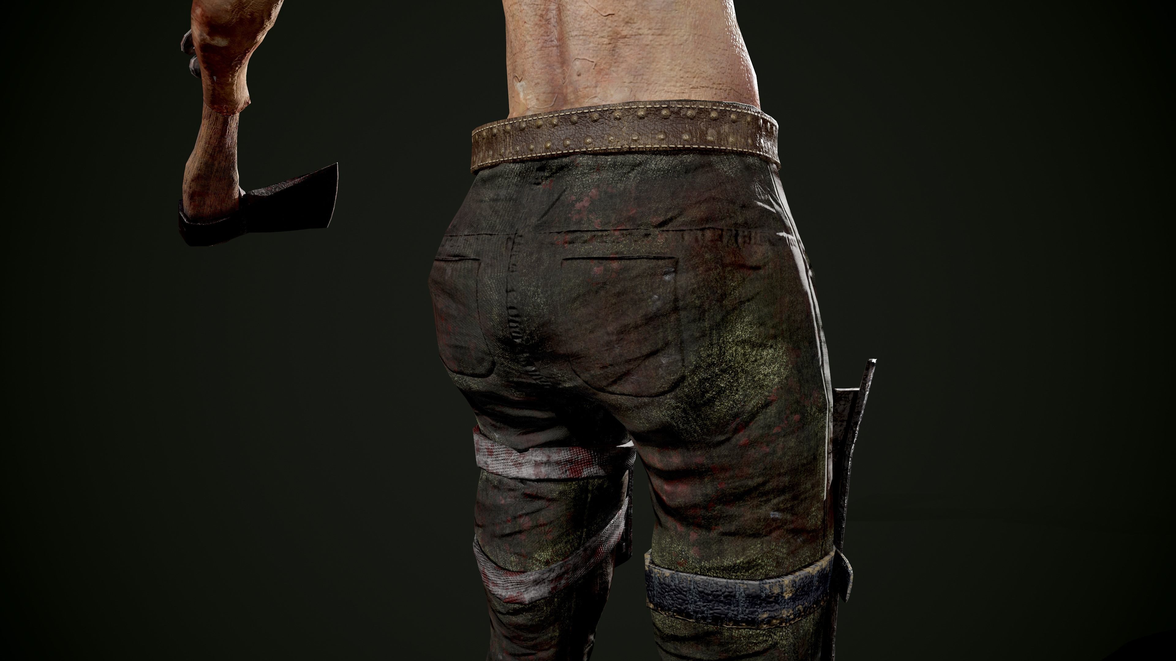 Zombie Drew Low-poly 3D model_16