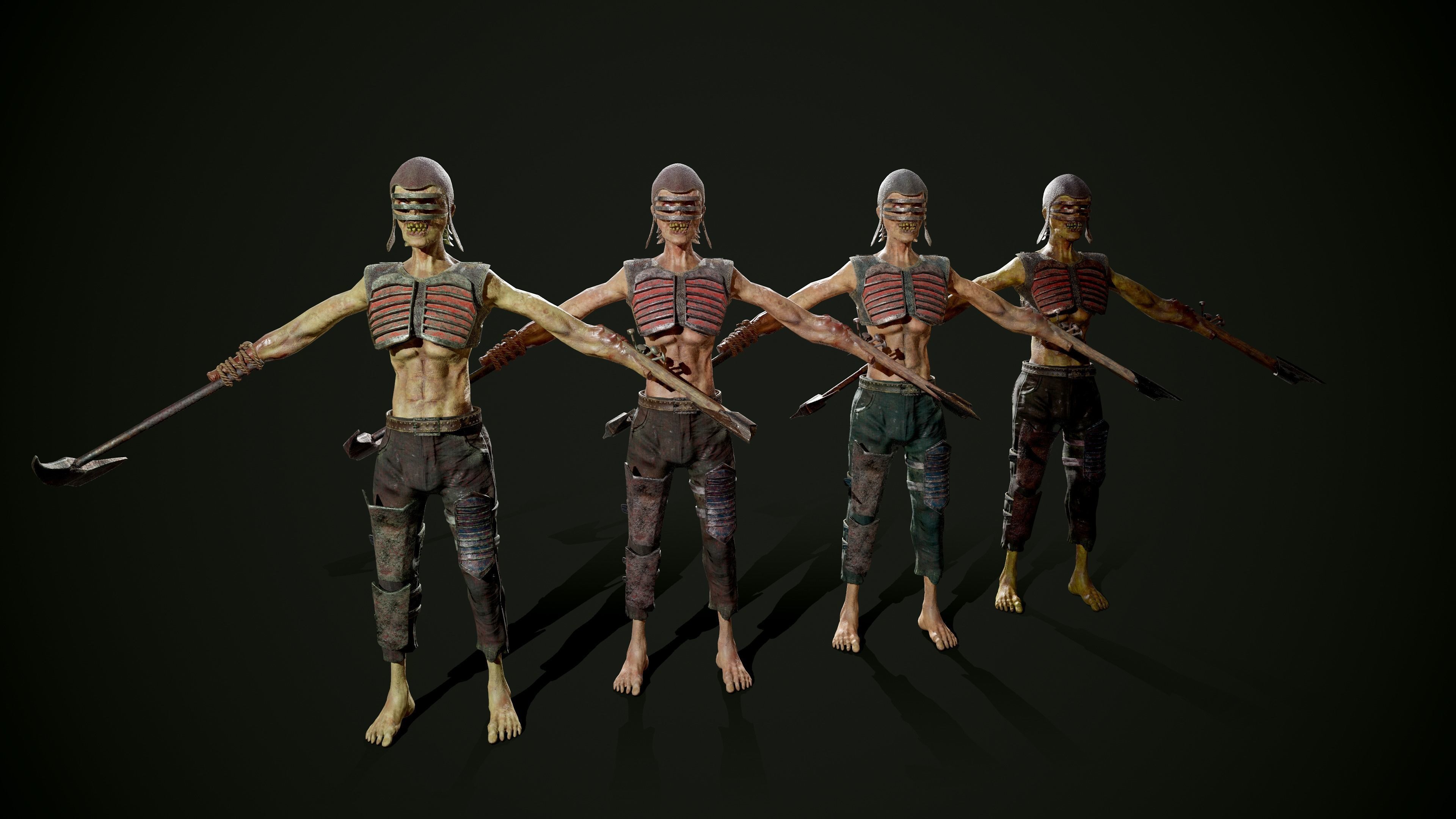 Zombie Drew Low-poly 3D model_10