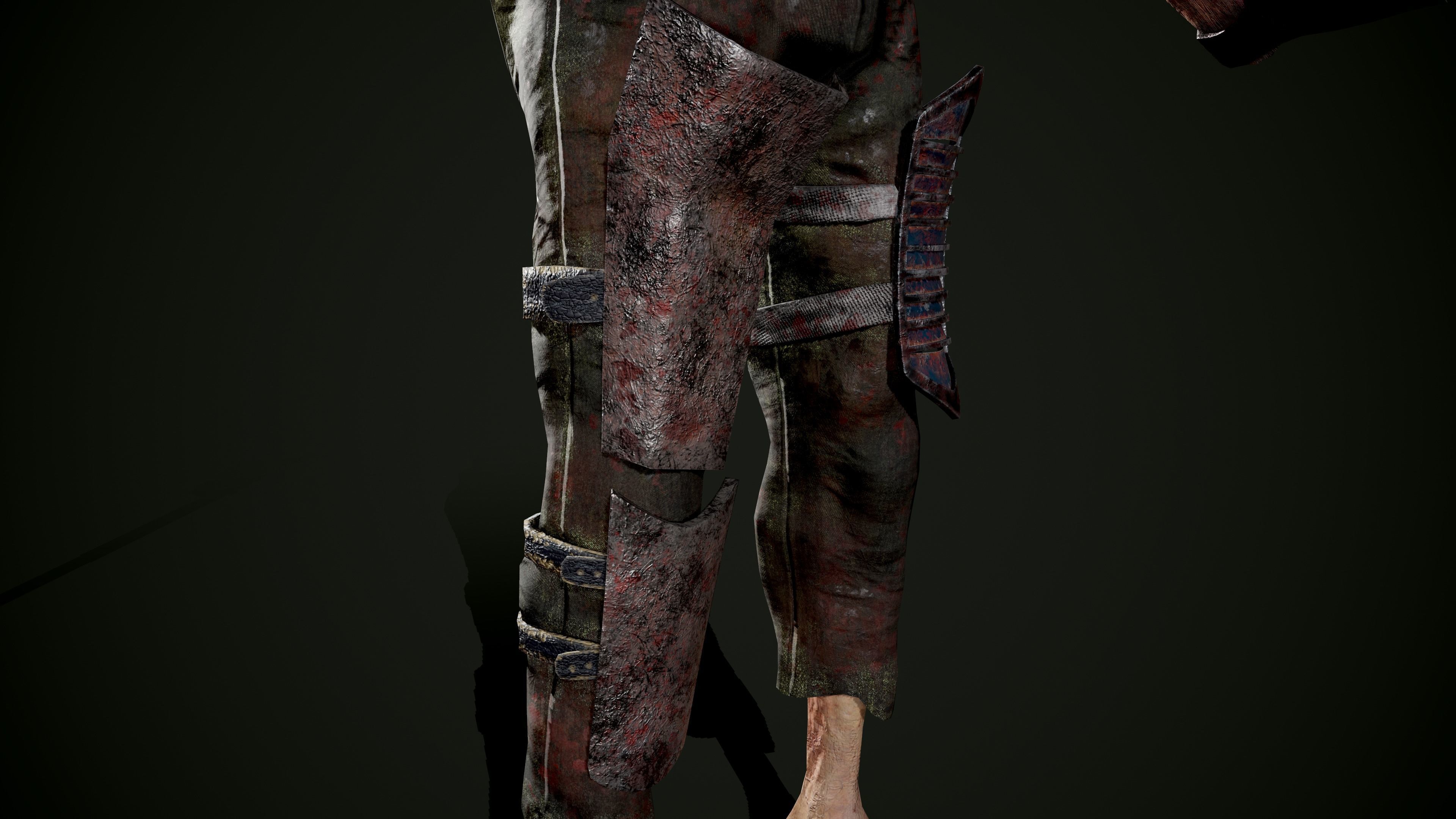 Zombie Drew Low-poly 3D model_13