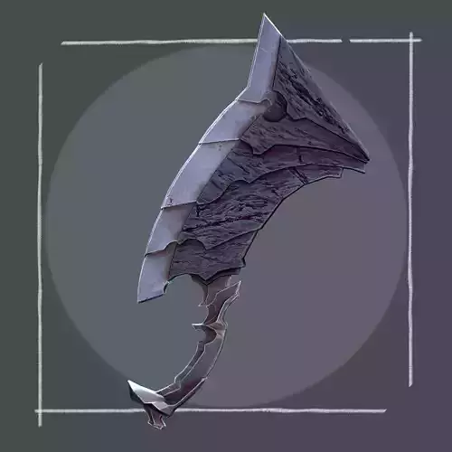 Ancient Cleaver - LowPoly model - Game Ready