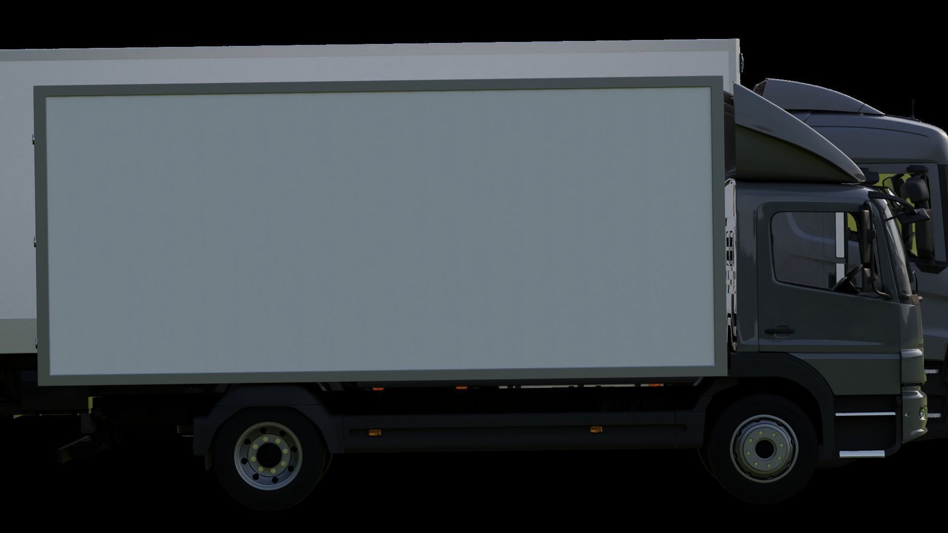 truck two trucks Low-poly 3D model_3