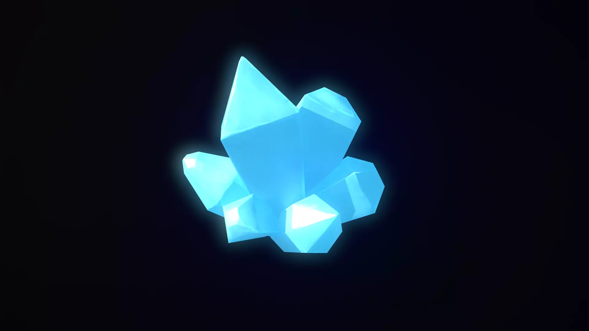 Cristales de farmeo Low-poly 3D model_0