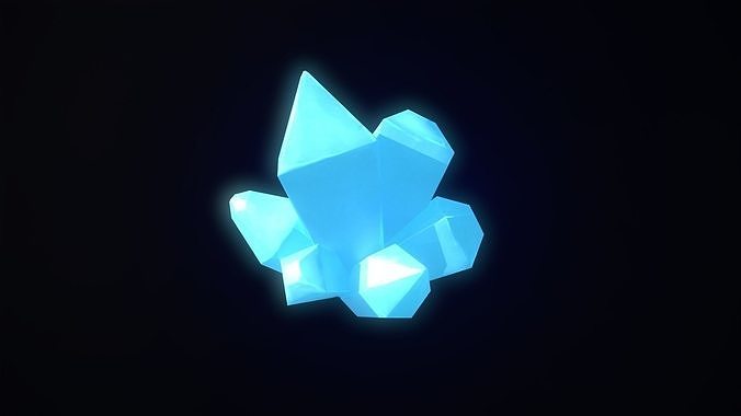 Cristales de farmeo Low-poly 3D model