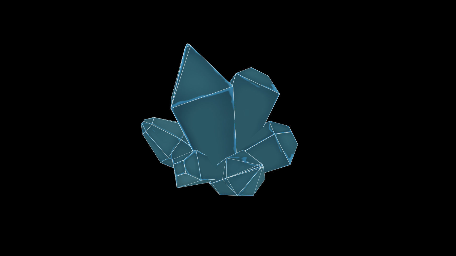 Cristales de farmeo Low-poly 3D model_3