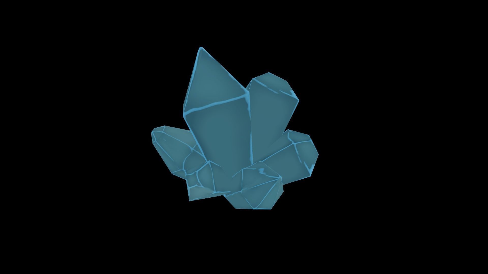 Cristales de farmeo Low-poly 3D model_4