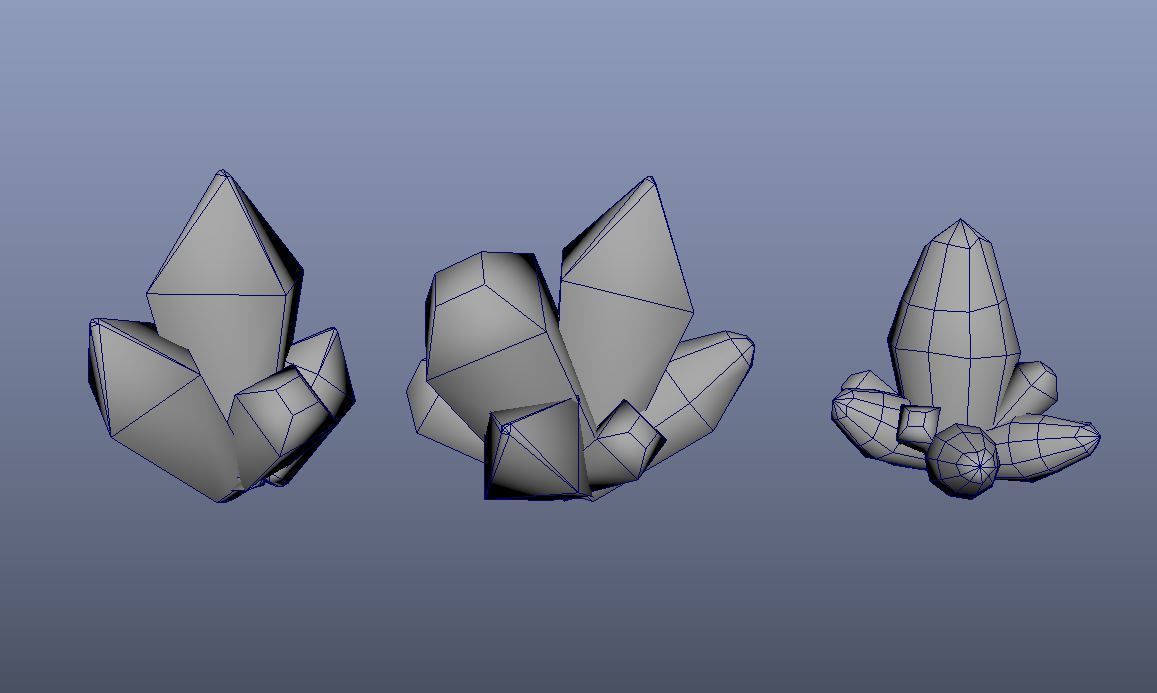 Cristales de farmeo Low-poly 3D model_2