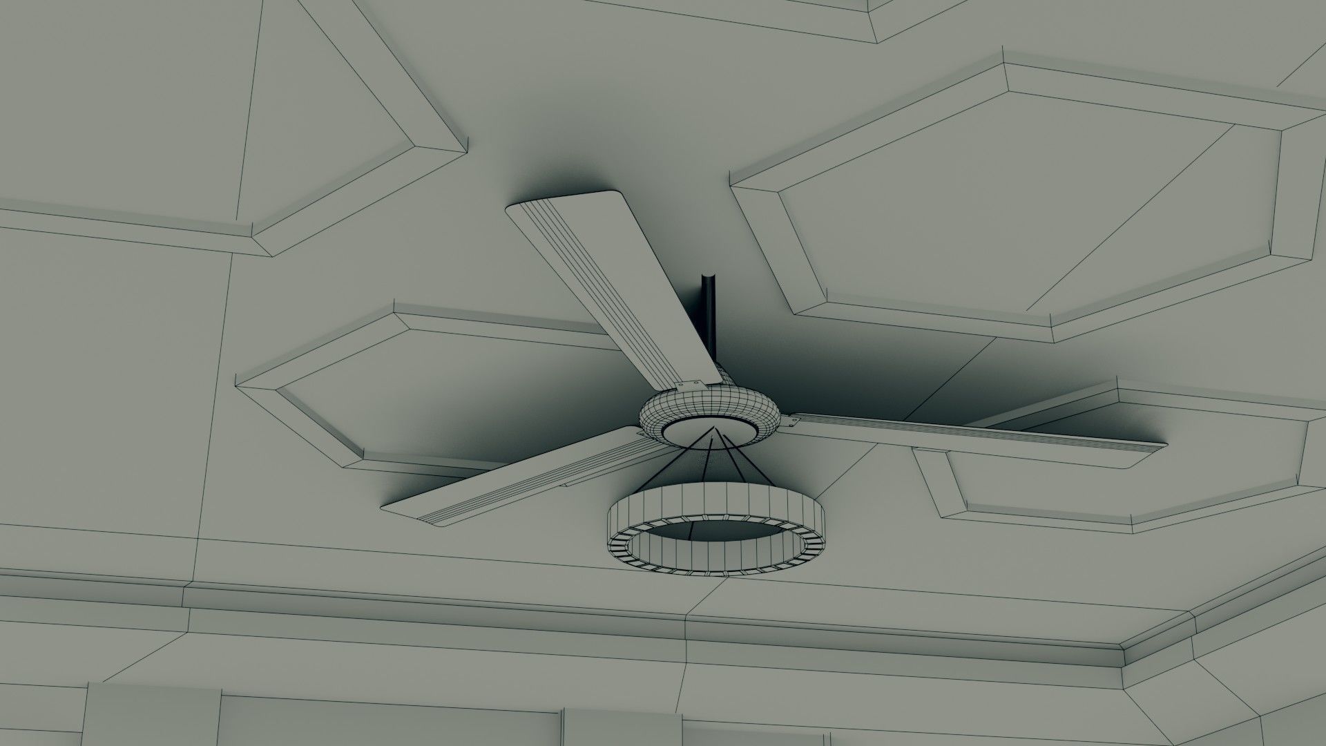 Hall Interior - Low Poly - Game Ready Low-poly 3D model_13