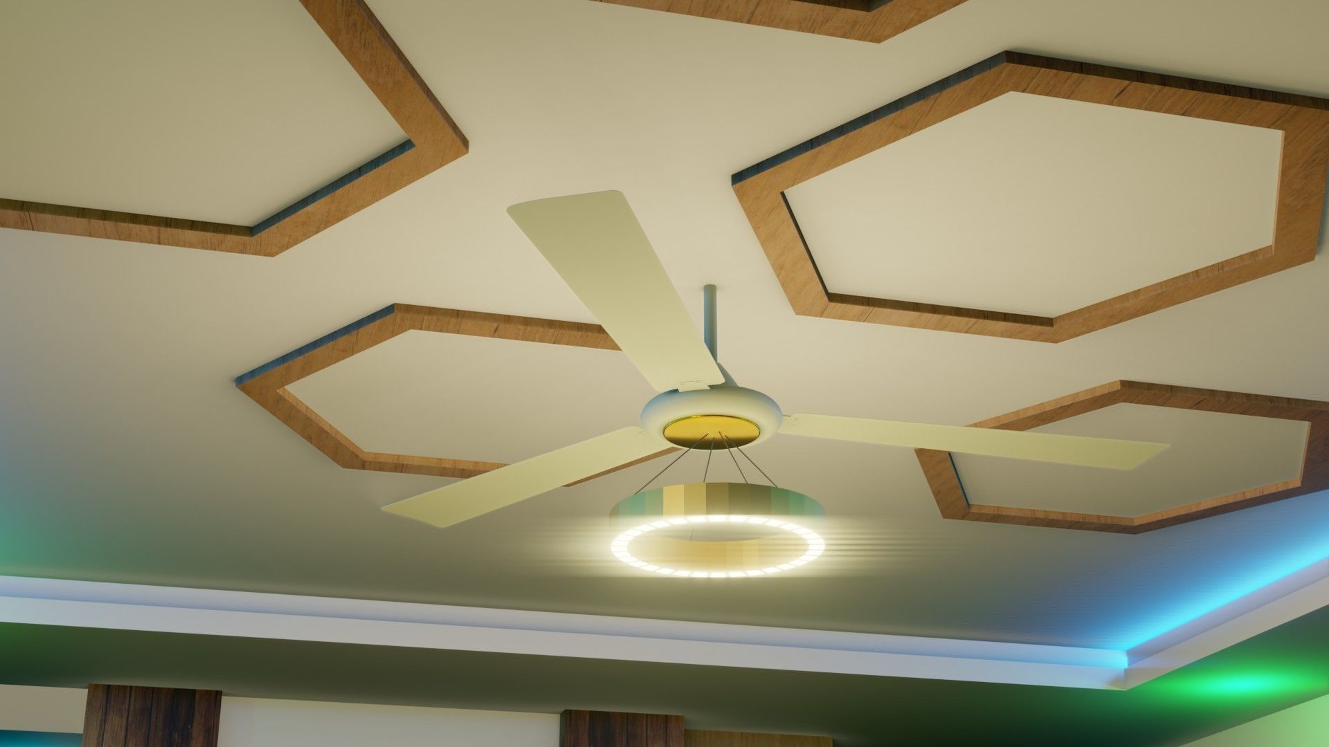 Hall Interior - Low Poly - Game Ready Low-poly 3D model_5