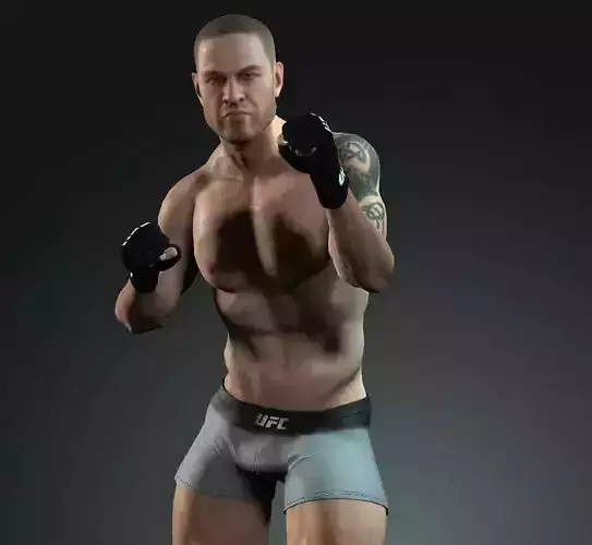 UFC Fighter 2 Low-poly 3D model