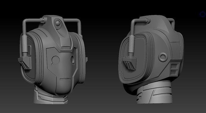 Doctor Who Cyber Warrior Figure head 3d print ready STL 3D print model