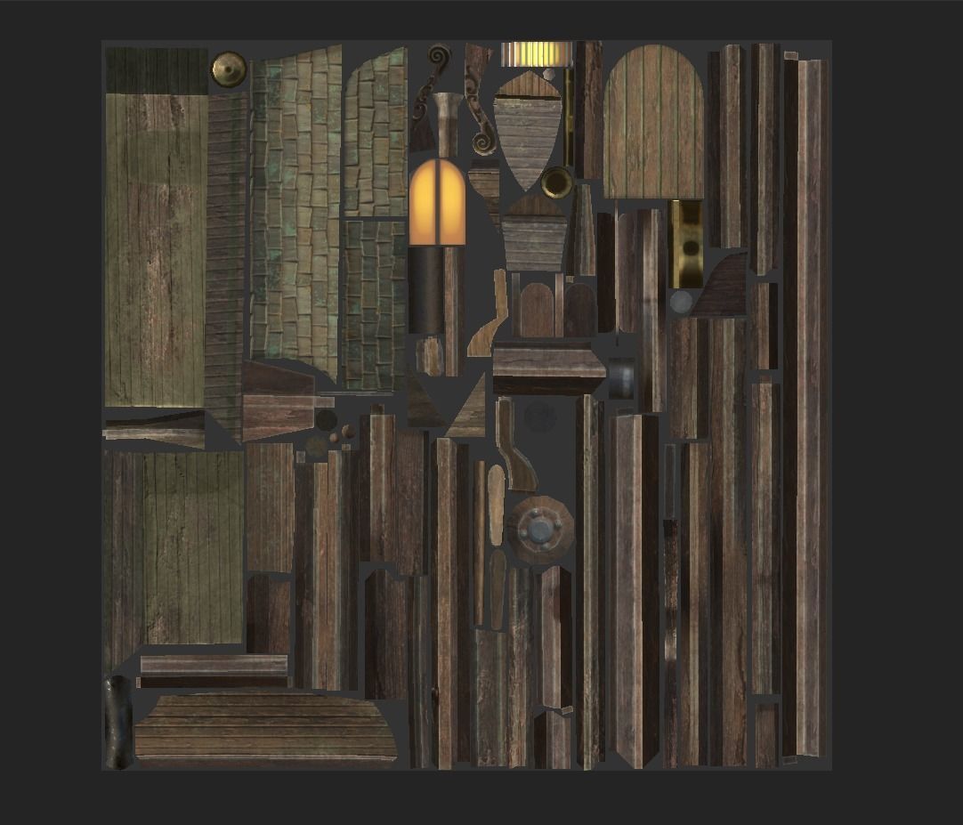 Ocean Brig Low-poly 3D model_19