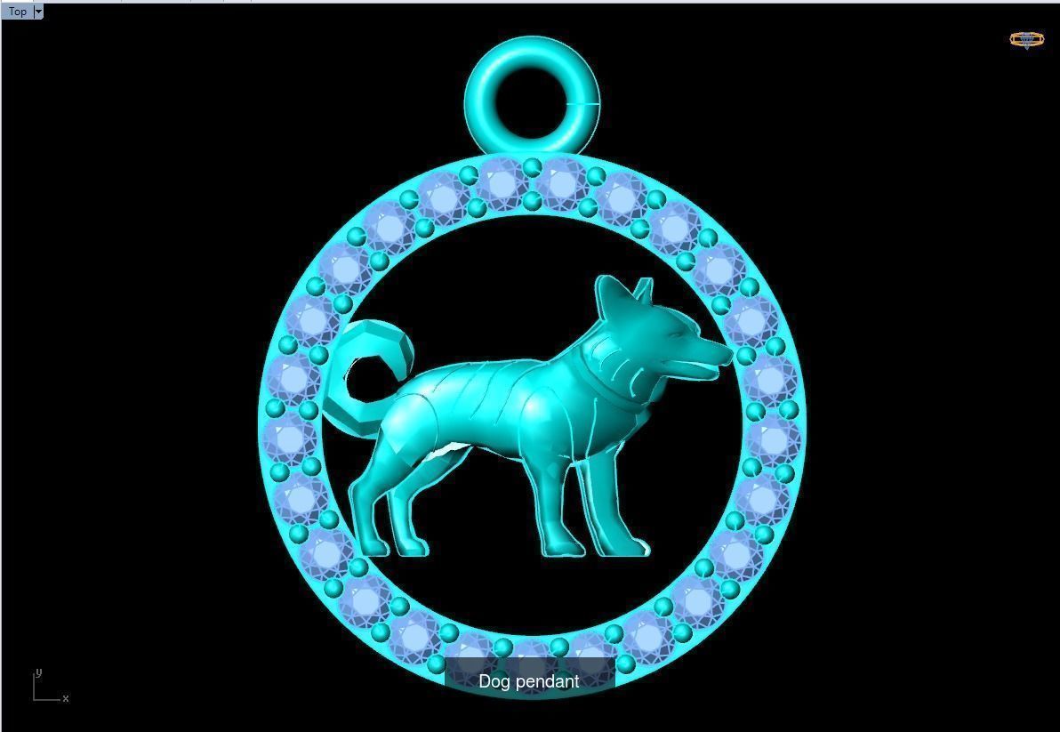 Pendant of 12 Zodiacs 3D Model Collection_1