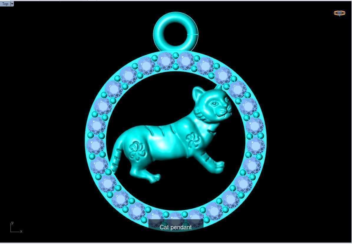 Pendant of 12 Zodiacs 3D Model Collection_8