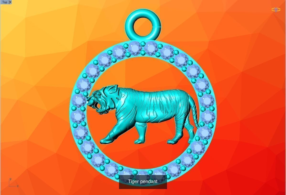 Pendant of 12 Zodiacs 3D Model Collection_6