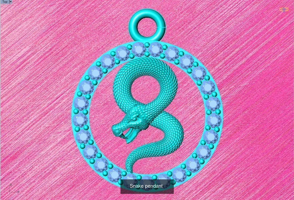 Pendant of 12 Zodiacs 3D Model Collection_10