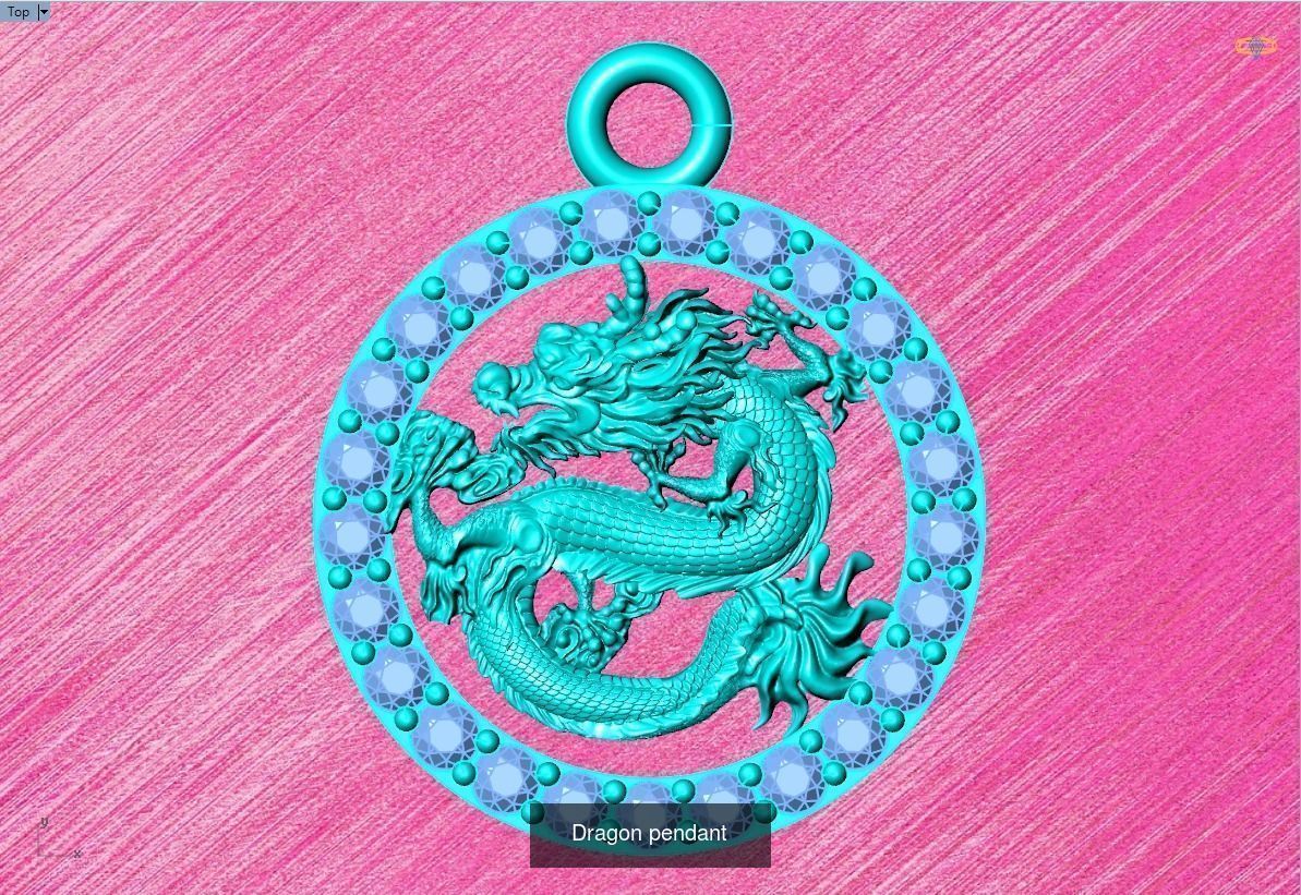 Pendant of 12 Zodiacs 3D Model Collection_11