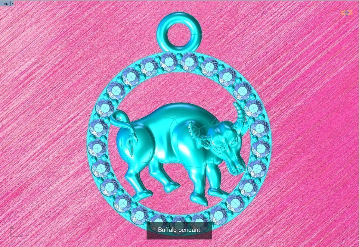 Pendant of 12 Zodiacs 3D Model Collection_12