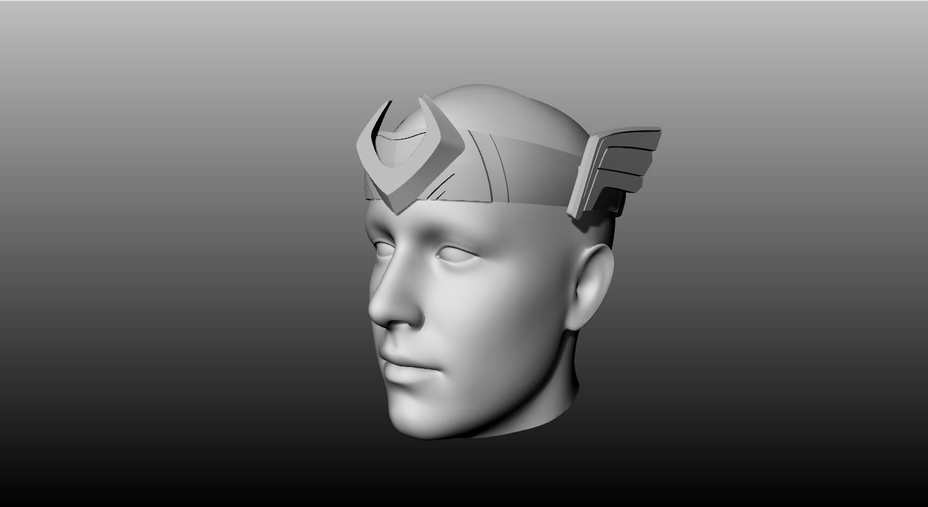 Kid Loki Crown Headpiece Loki Series  3D print model_4
