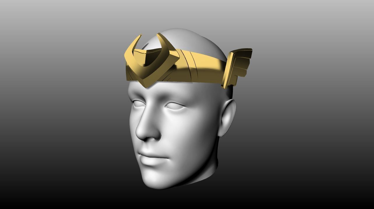 Kid Loki Crown Headpiece Loki Series  3D print model_3